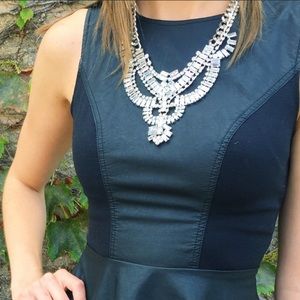 Silver Crystal Chandelier Necklace